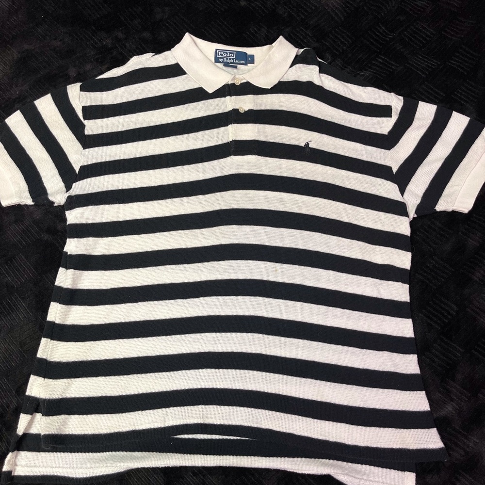 Original White and black Large Polo T shirt
